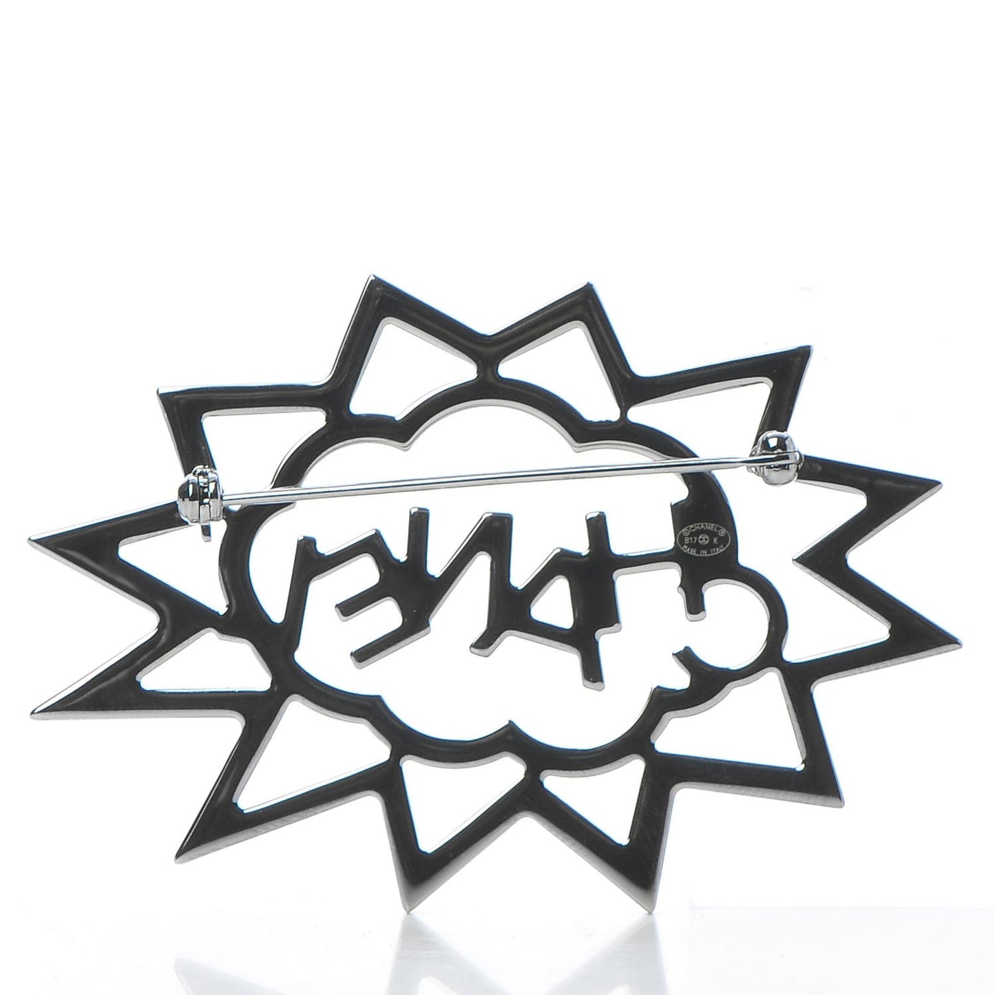 Ruthenium Crystal CC Brooch Red Yellow