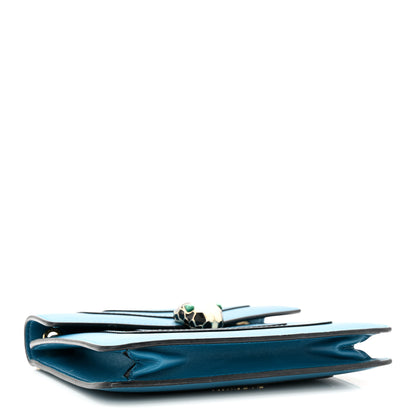 Bulgari Calfskin Serpenti Forever Crossbody Blue 4 of 30