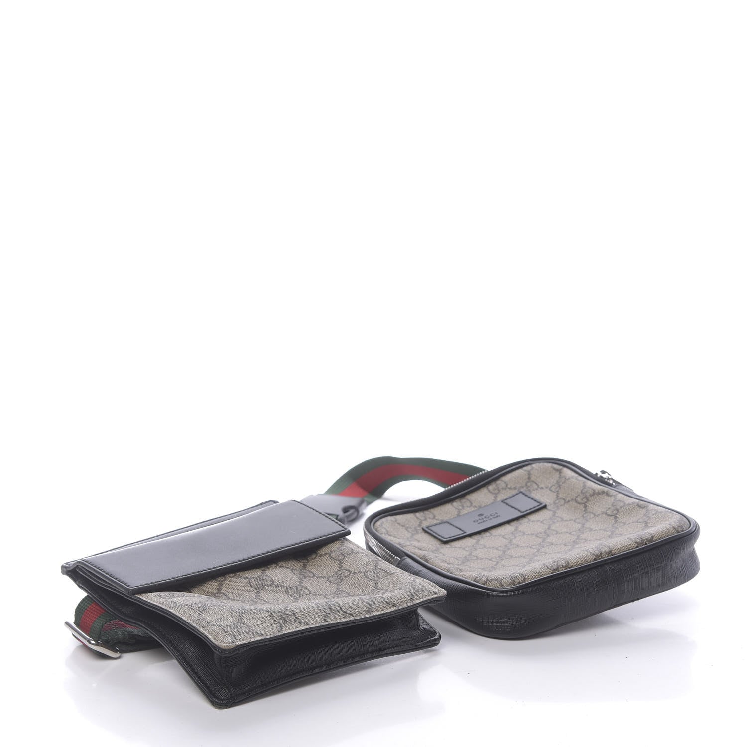 Gucci GG Supreme Monogram Web Belt Bag Black 4 of 17