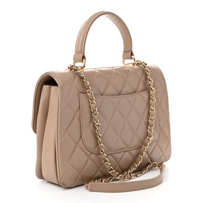 Chanel Lambskin Quilted Medium Trendy CC Flap Dual Handle Bag Beige 3 of 14