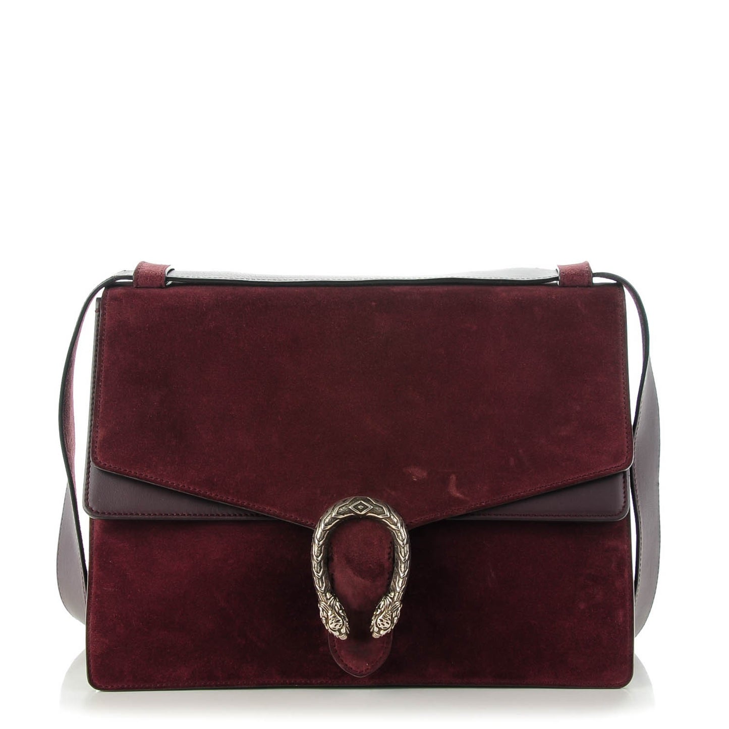 Suede Medium Dionysus Messenger Bag Bordeaux