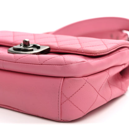 Chanel Shiny Goatskin Quilted Small Double Carry Waist Chain Flap Pink 10 of 10