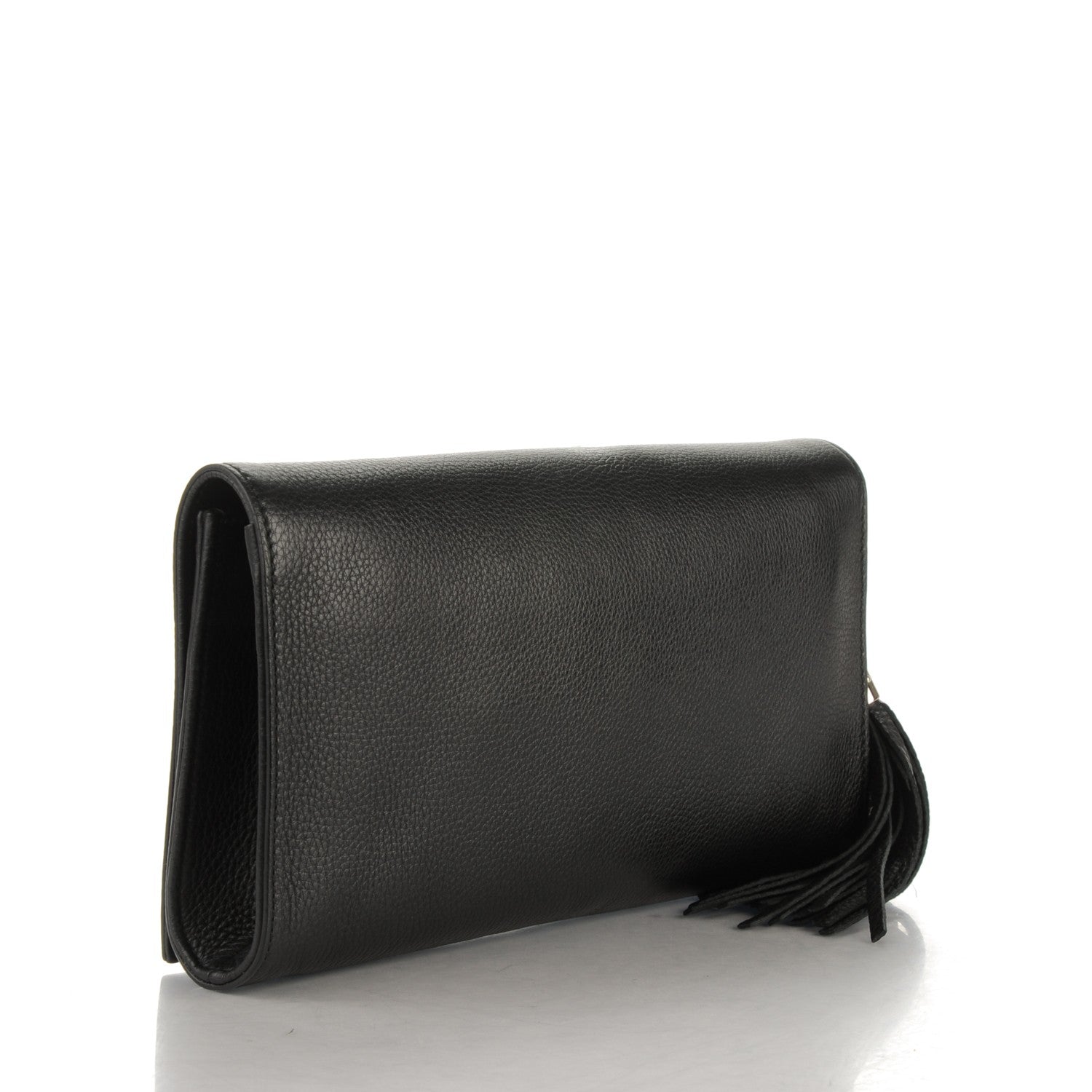 Gucci Pebbled Calfskin Medium Soho Clutch Black 3 of 7