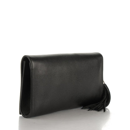 Gucci Pebbled Calfskin Medium Soho Clutch Black 3 of 7