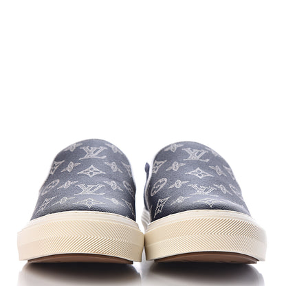 Louis Vuitton Savane Monogram Trocadero Slip On Sneakers 6 Encre 2 of 9