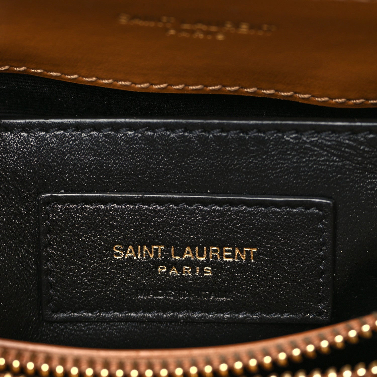 Saint Laurent Calfskin Y Quilted Monogram Small Loulou Chain Satchel Dark Natural 6 of 9