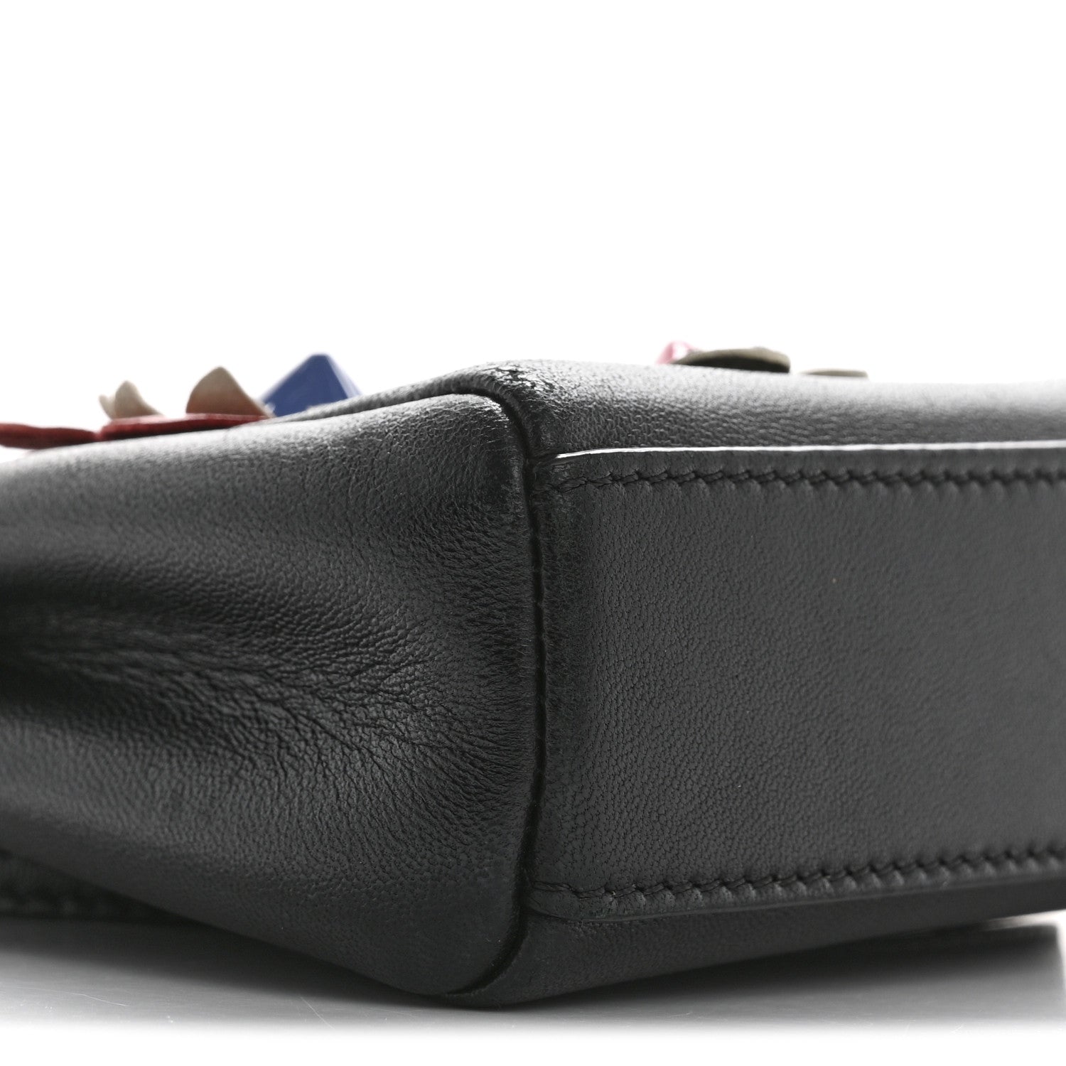 Fendi Nappa Flowerland Micro Peekaboo Iconic Satchel Black Multicolor 9 of 16
