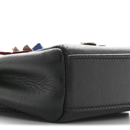 Fendi Nappa Flowerland Micro Peekaboo Iconic Satchel Black Multicolor 9 of 16