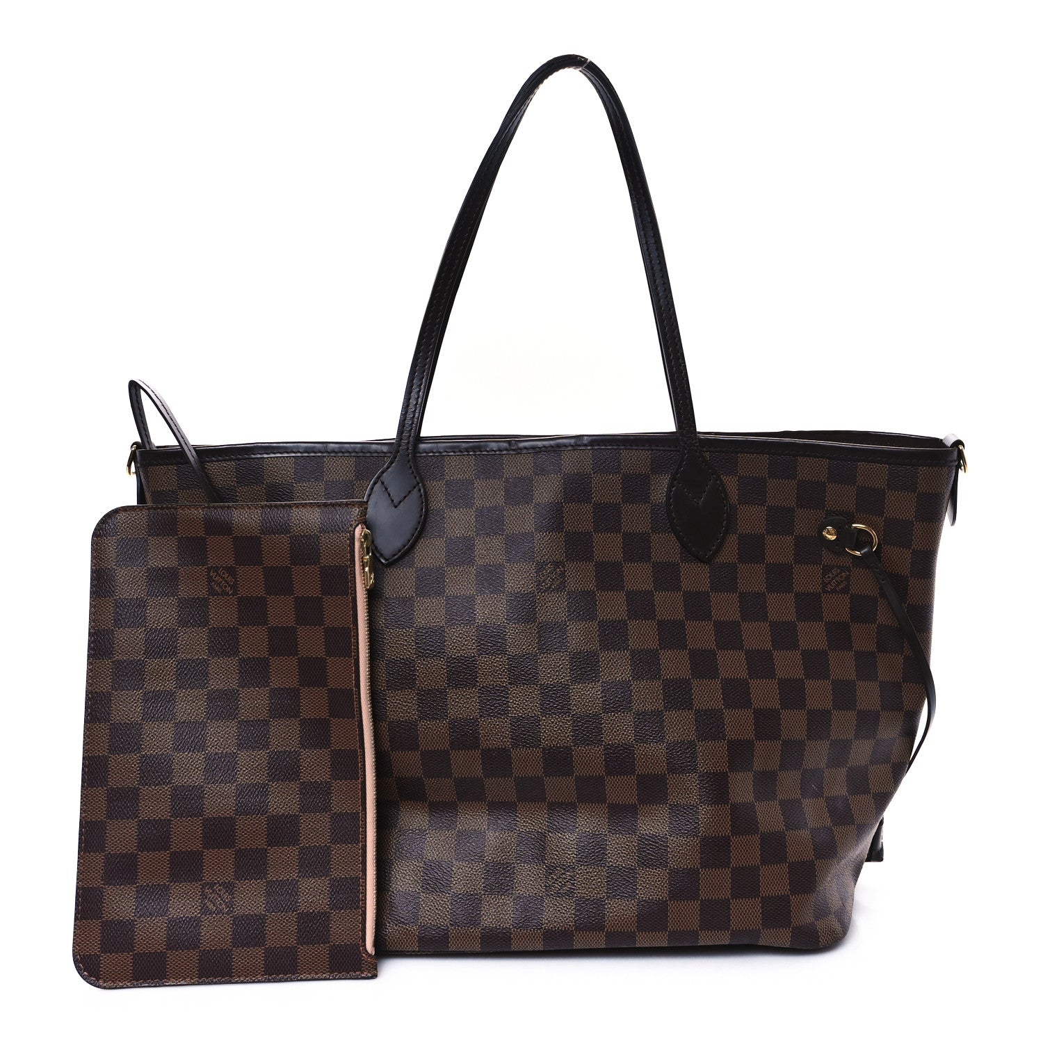 Louis Vuitton Damier Ebene Braided Neverfull MM Pink 2 of 13