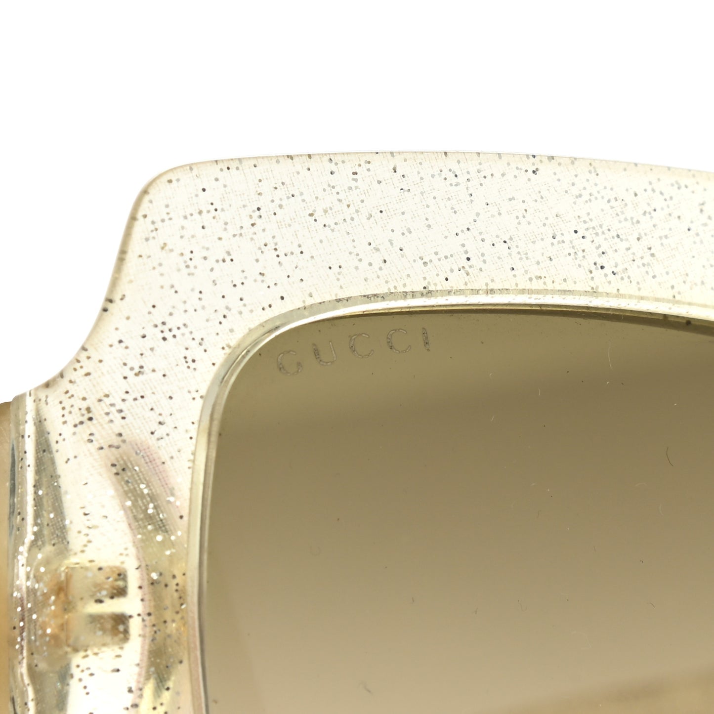 Glitter Acetate Square Frame Sunglasses GG0053S Silver