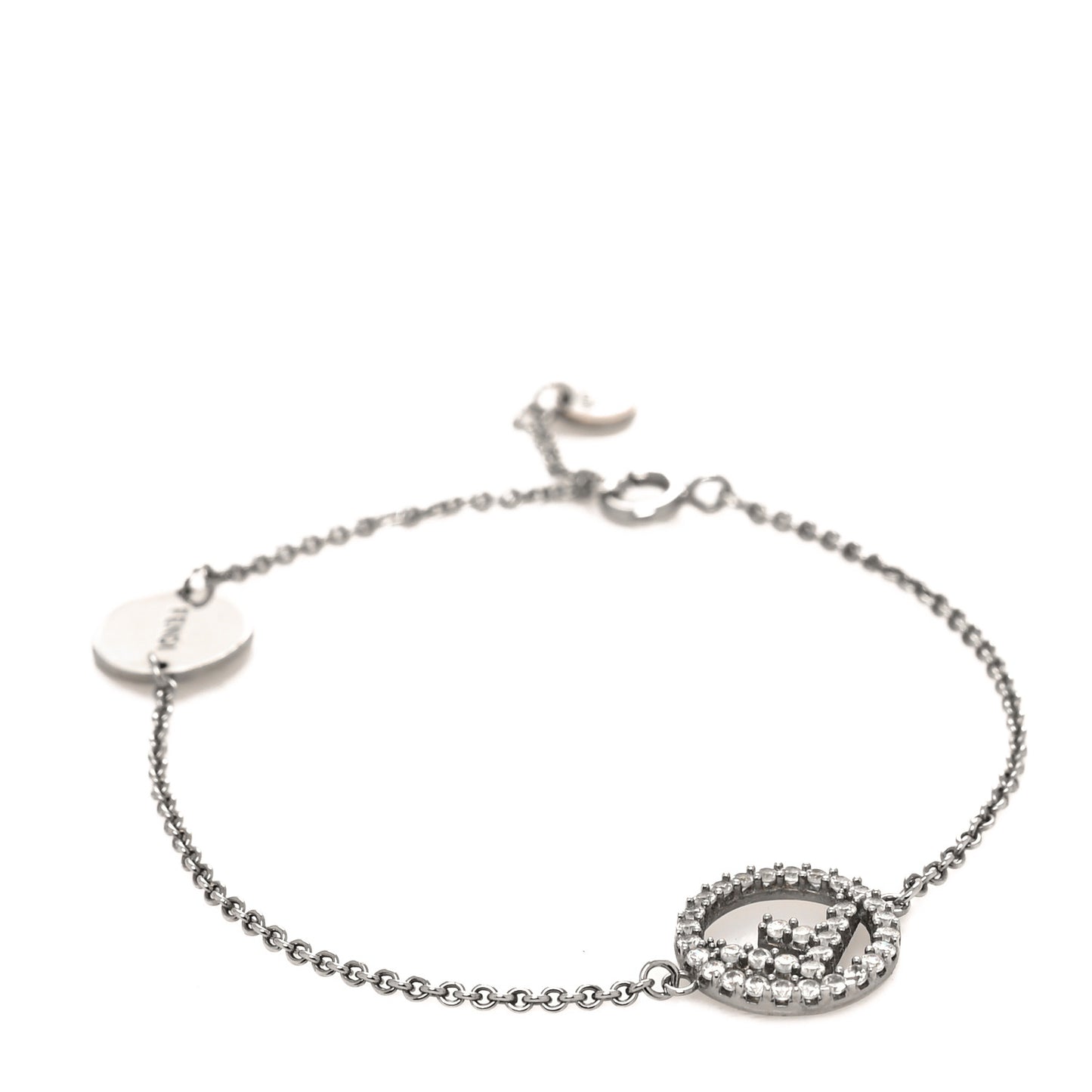 Metal Crystal F is Fendi Bracelet Silver