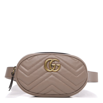 Gucci Calfskin Matelasse GG Marmont Belt Bag 85 34 Porcelain Rose 1 of 11