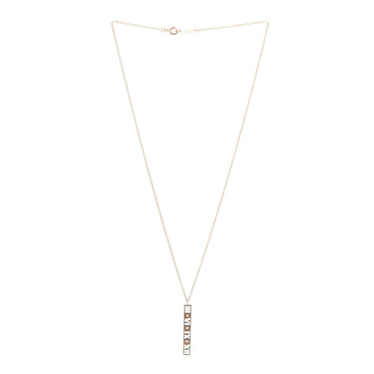 Tiffany 18K Rose Gold Diamond Atlas Bar Pendant Necklace 3 of 6
