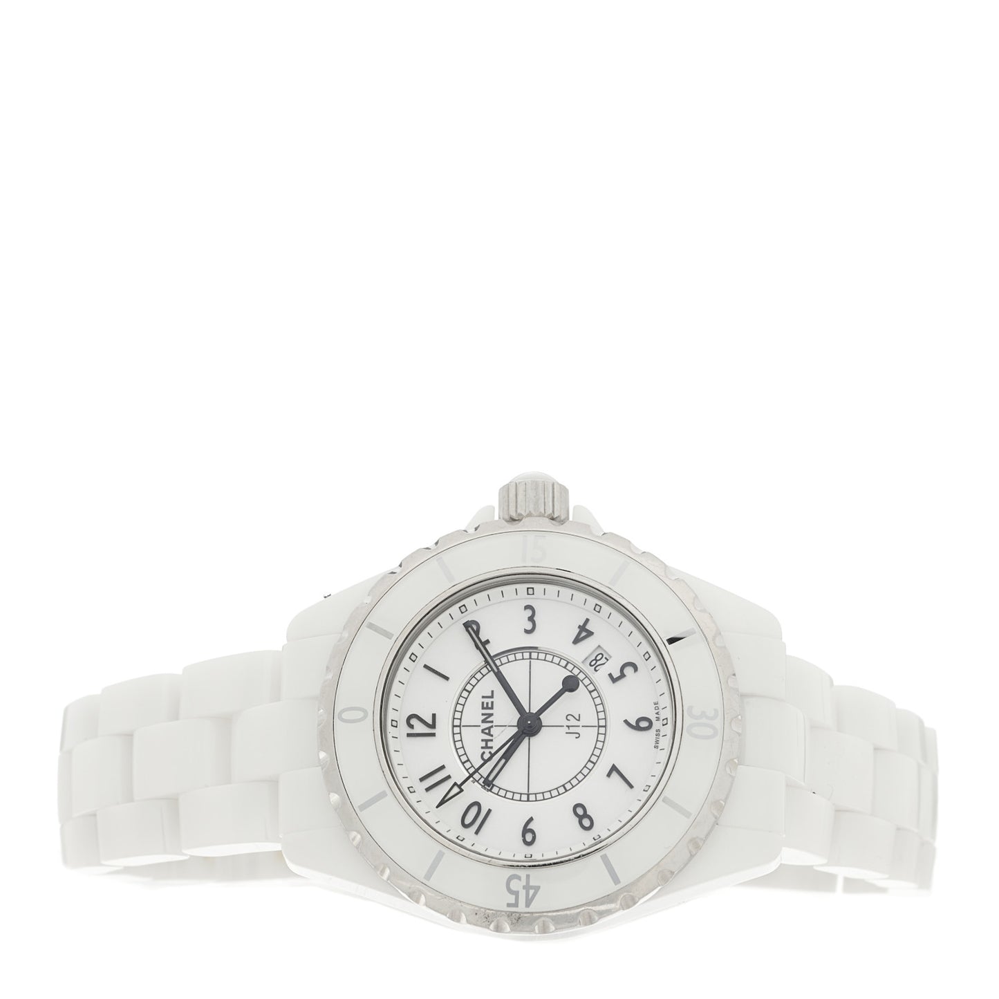 Stainless Steel Ceramic 33mm J12 Quartz Watch White