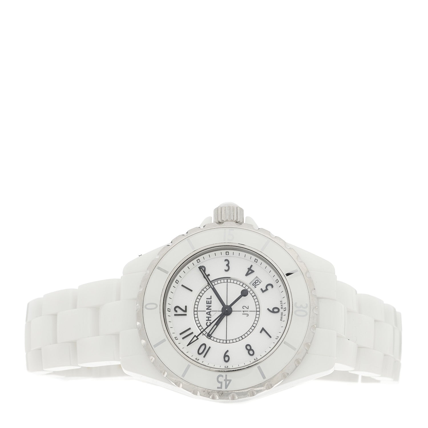 Chanel Stainless Steel Ceramic 33mm J12 Quartz Watch White 2 of 5