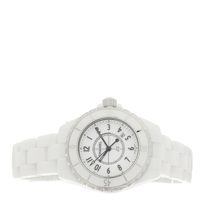 Chanel Stainless Steel Ceramic 33mm J12 Quartz Watch White 2 of 5