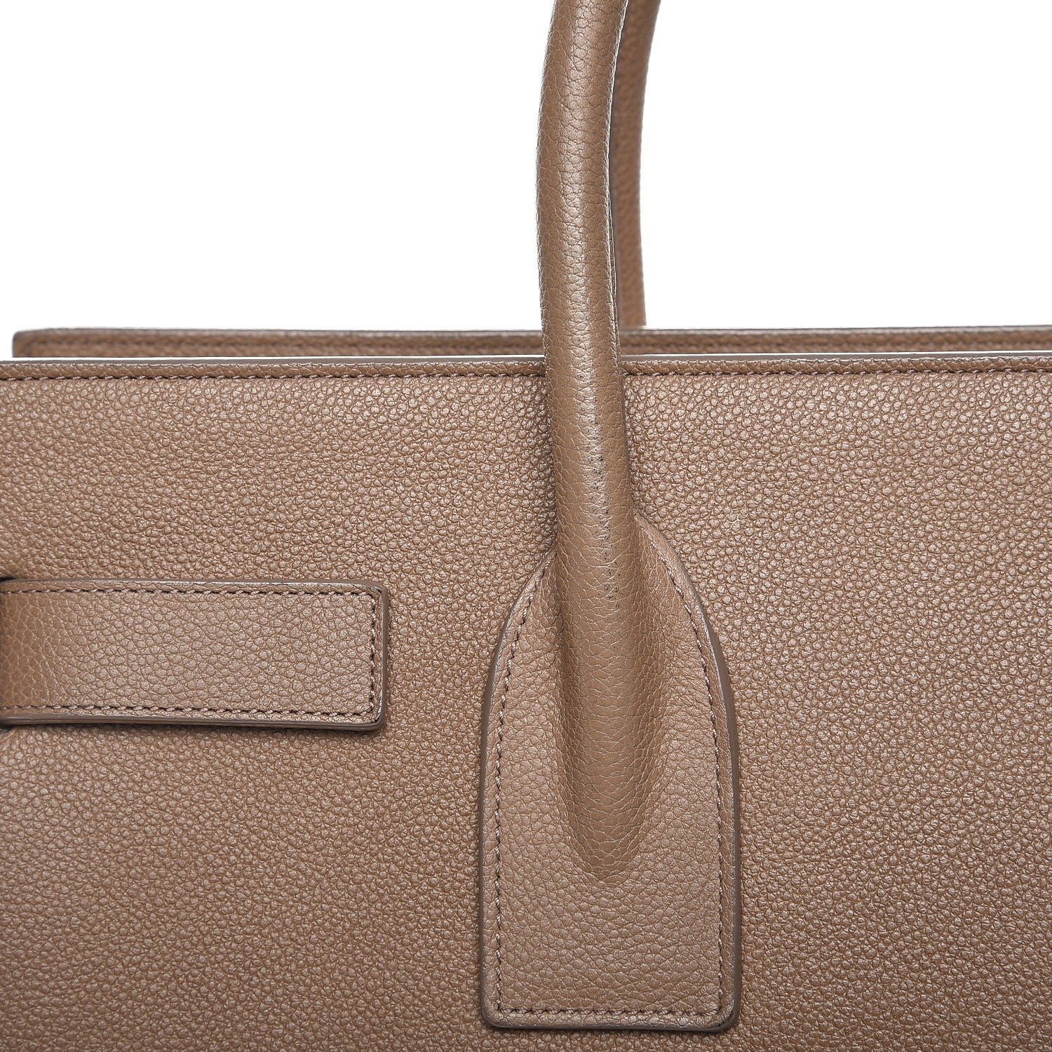 Saint Laurent Grained Calfskin Small Sac De Jour Dark Beige 17 of 19