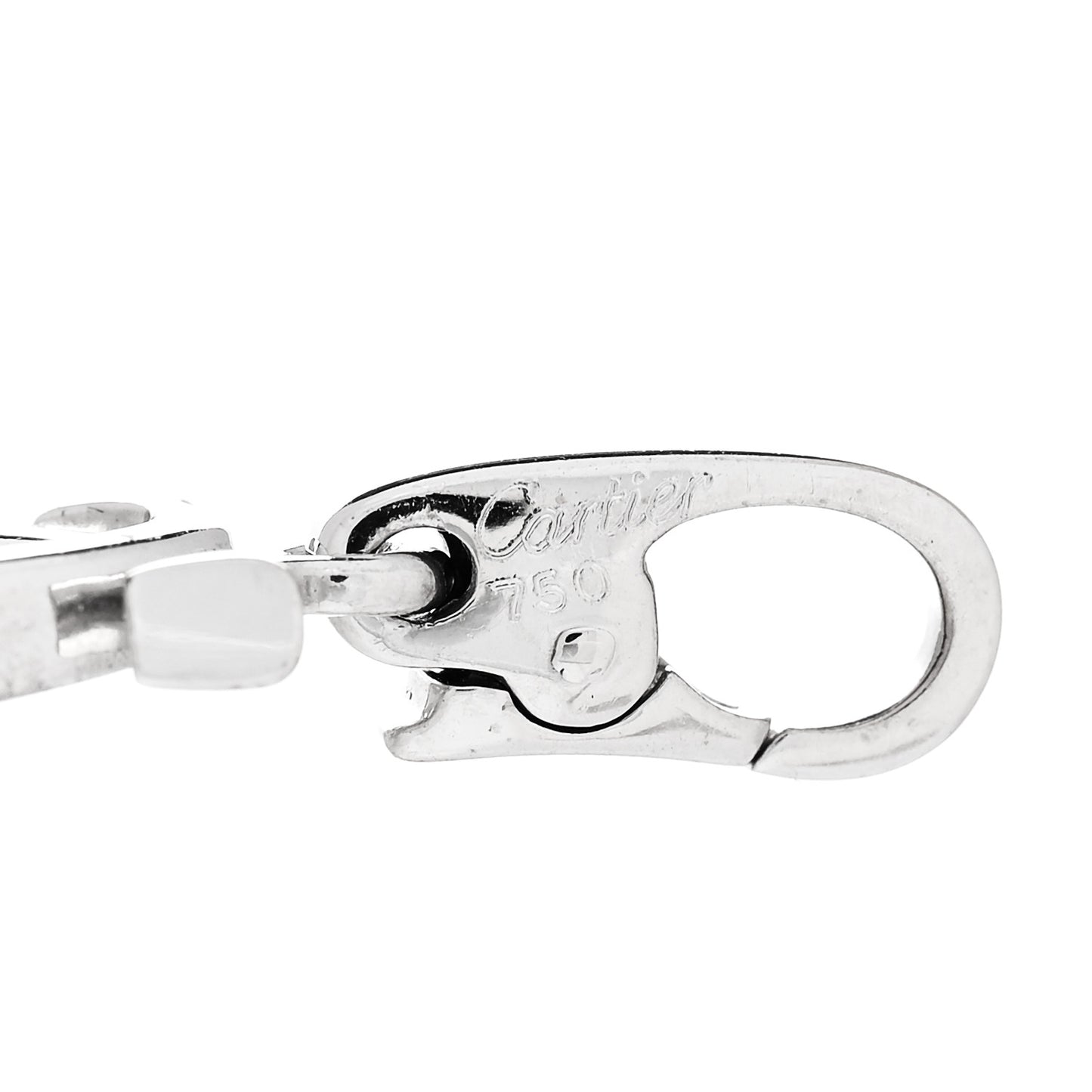 18K White Gold Logo Charm