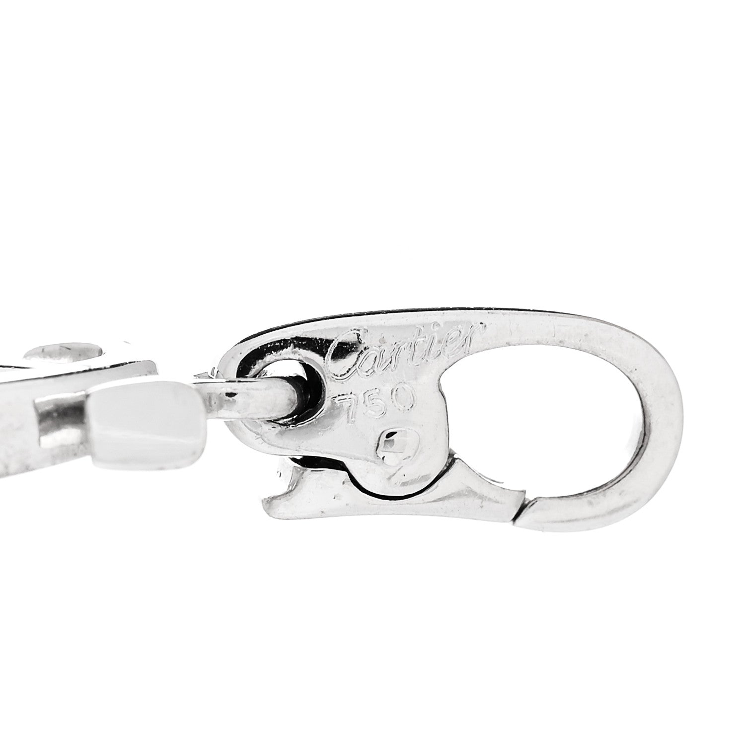 Cartier 18K White Gold Logo Charm 4 of 6
