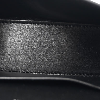 Balenciaga Shiny Calfskin Monochrome Crocodile Embossed Small Hourglass Evening Chain Bag Black 5 of 11