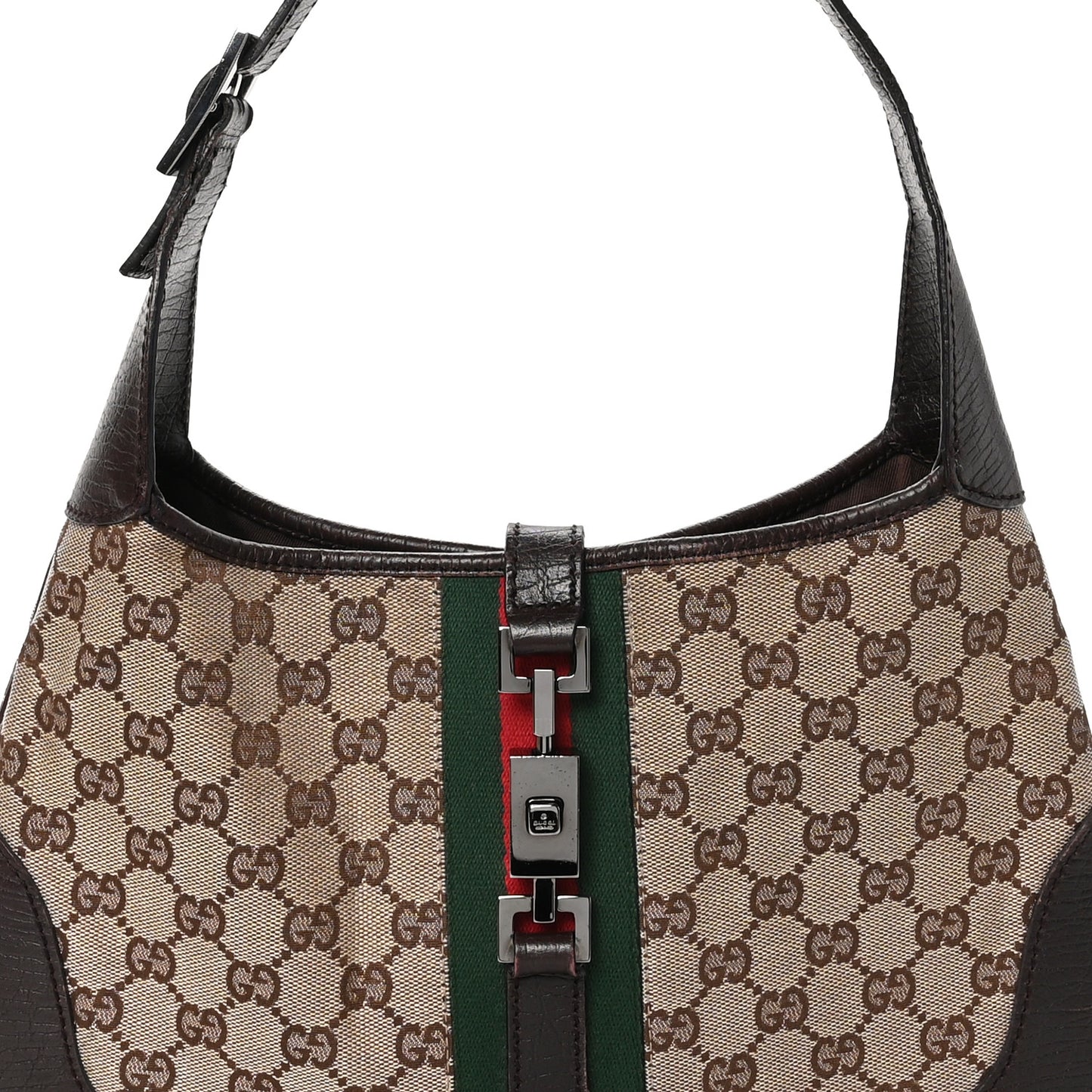 Monogram Web Jackie O Hobo Dark Brown