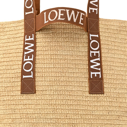 Loewe Raffia Paula's Ibiza Fold Shopper Tote Natural Tan 6 of 9