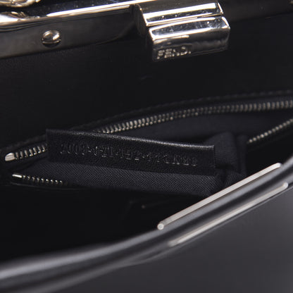 Fendi Nappa Lace Up Mini Peekaboo Iconic Satchel Black 8 of 11