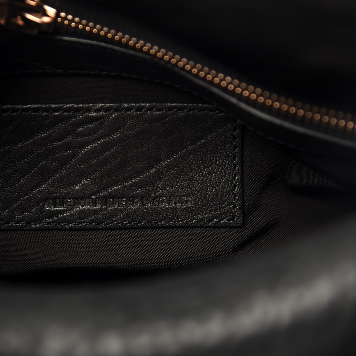 Alexander Wang Pebbled Lambskin Rocco Black Rose Gold Hardware 8 of 9