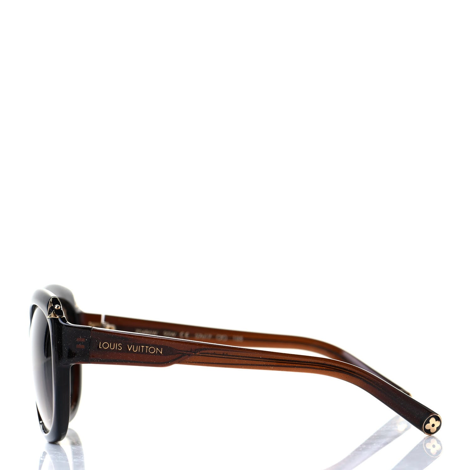 Louis Vuitton Acetate Hortensia Cat Eye Sunglasses Z0486W Brown Glitter 3 of 7