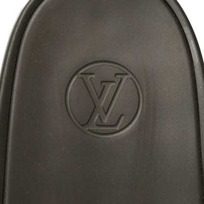 Louis Vuitton Matte Rubber Monogram Embossed Sunbath Slide Sandals 38 Khaki 7 of 7