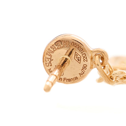 Hermes 18K Rose Gold Diamond TPM Farandole Drop Earrings 4 of 5