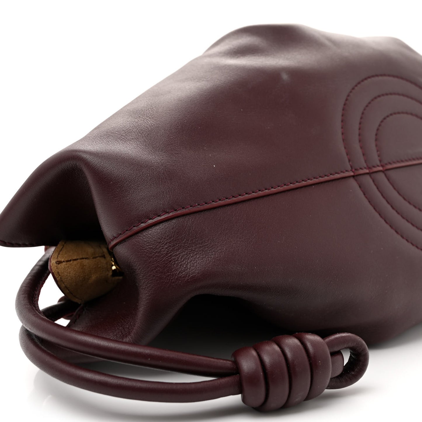 Shiny Nappa Calfskin Small Paseo Bag Burgundy