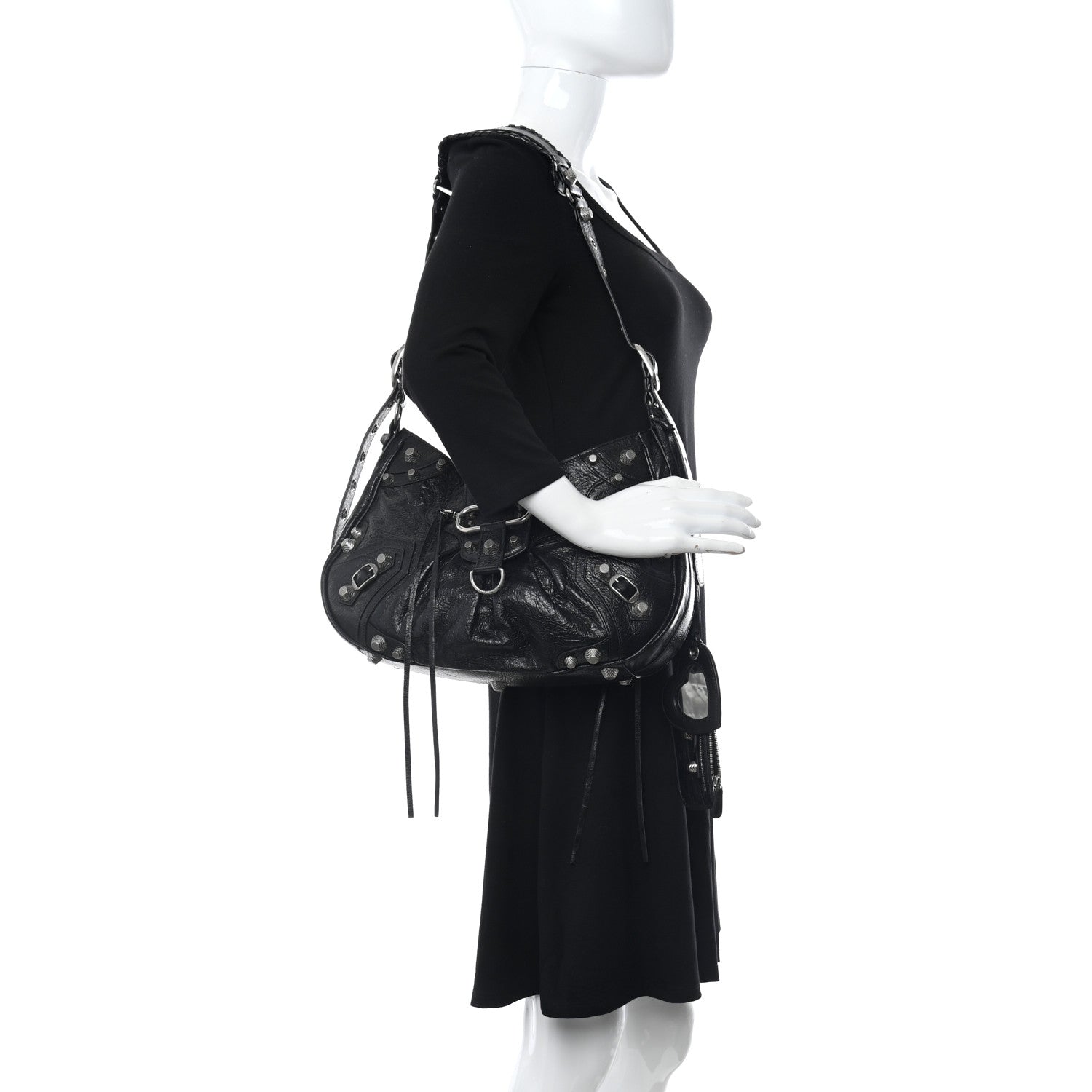 Balenciaga Agneau Arena Medium Le Cagole Shoulder Bag Black 2 of 10