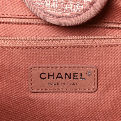 Chanel Straw Lurex Large Deauville Tote Pink 6 of 9