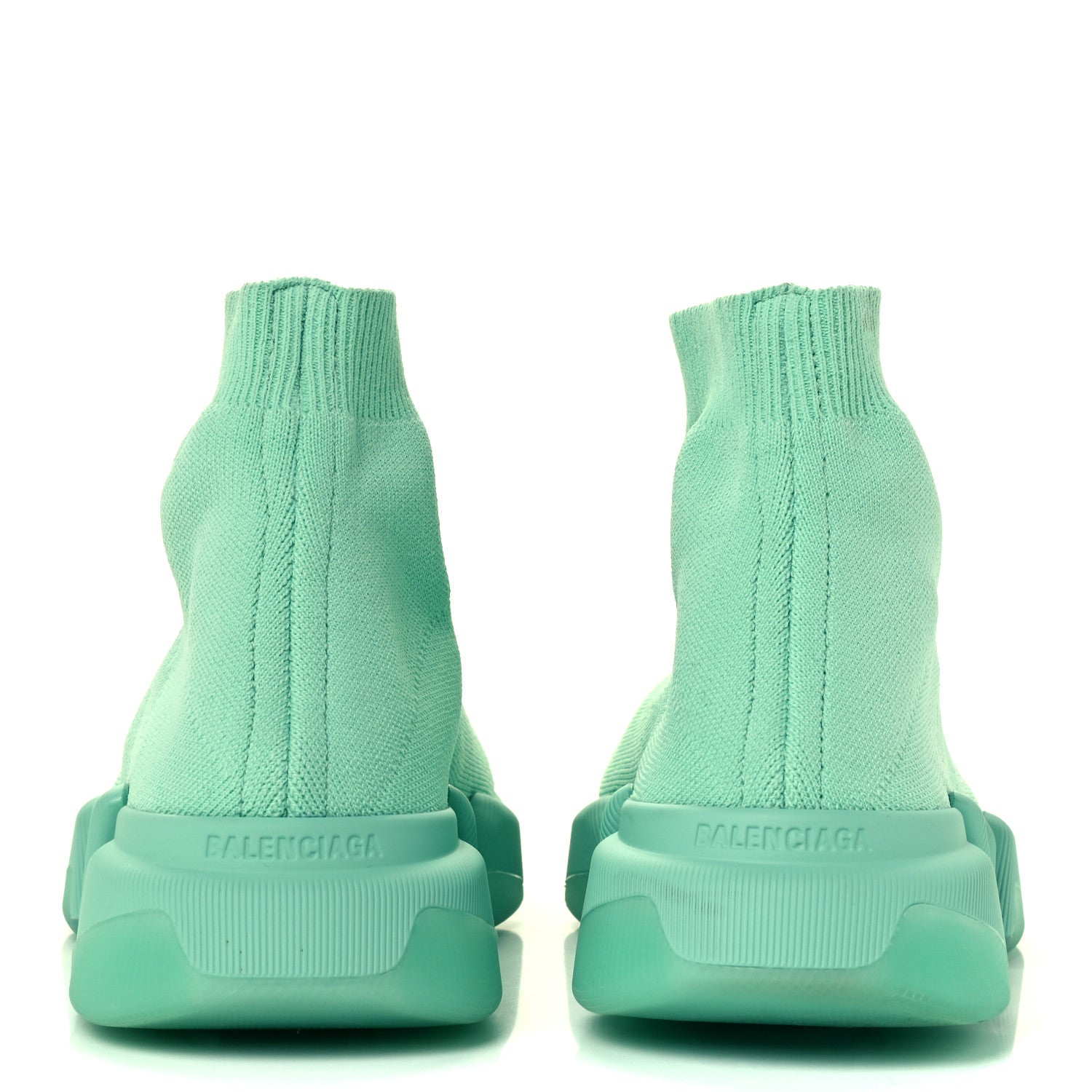 Balenciaga Technical 3D Recycled Knit Womens Speed 2.0 Transparent Sole Sneakers 39 Mint 6 of 11