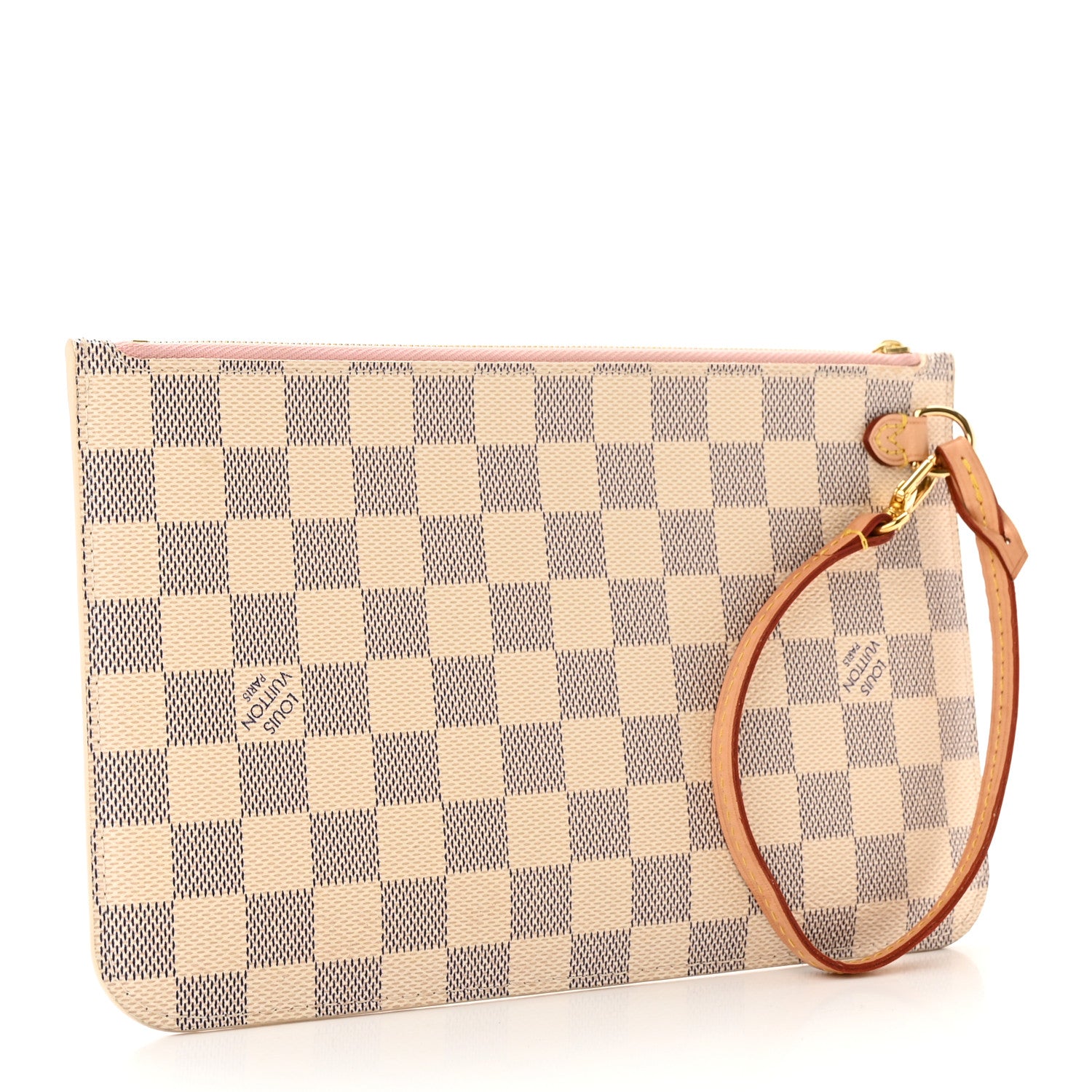 Louis Vuitton Damier Azur Neverfull MM GM Pochette Rose Ballerine 3 of 11