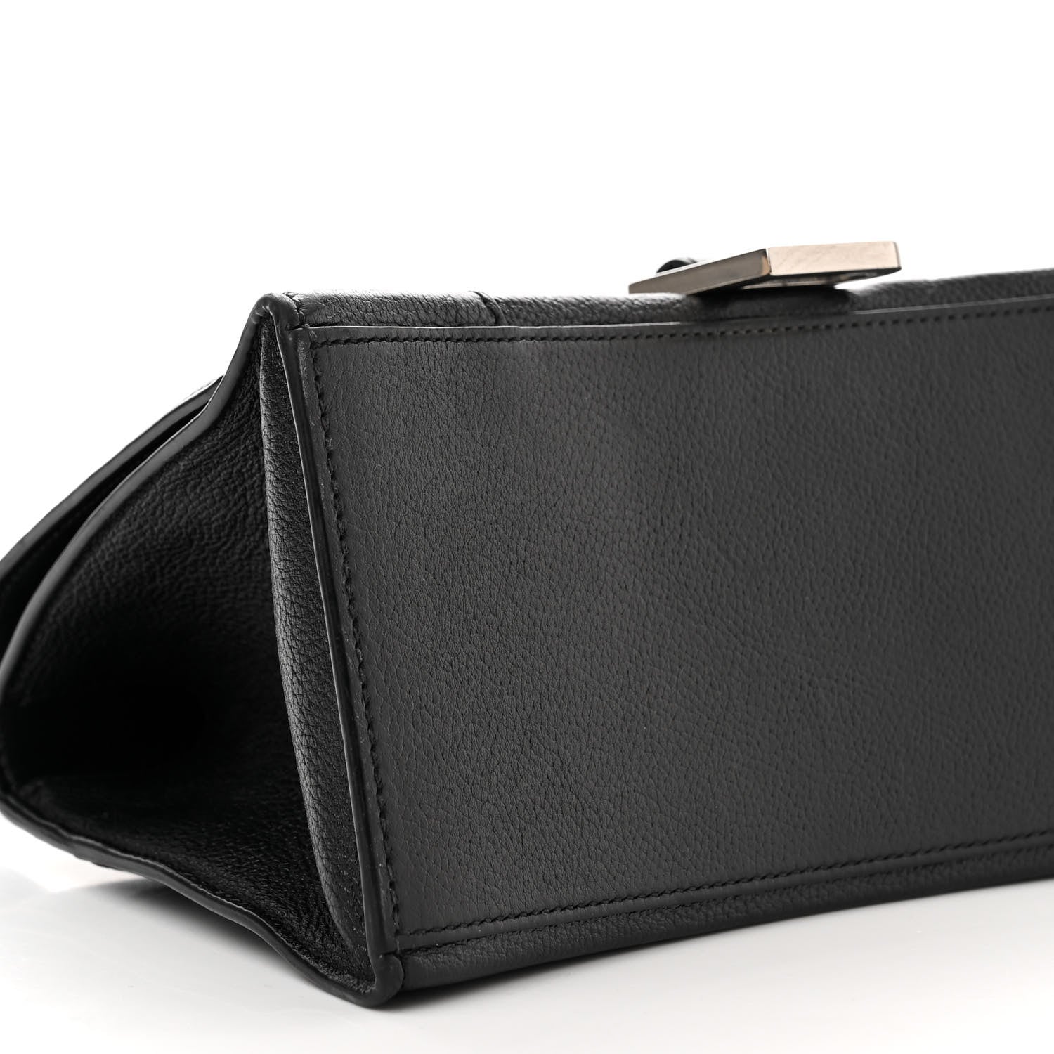 Balenciaga Grained Calfskin Small Hourglass Top Handle Bag Black 8 of 11