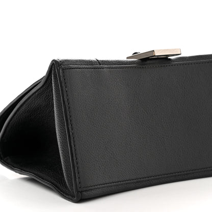 Balenciaga Grained Calfskin Small Hourglass Top Handle Bag Black 8 of 11