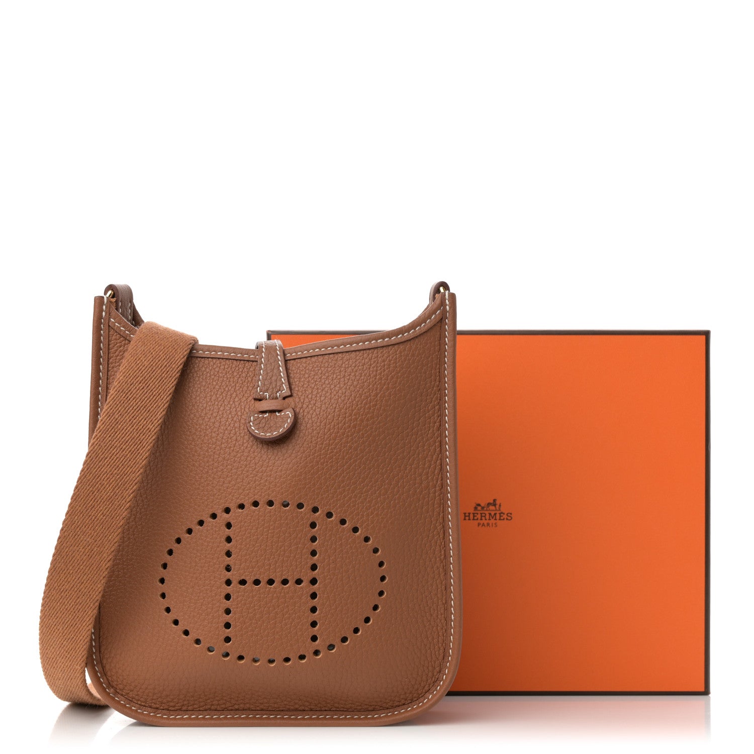 Hermes Taurillon Clemence Evelyne TPM Gold 11 of 11