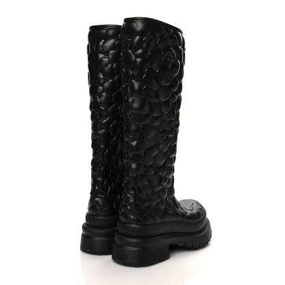 Valentino Garavani Rubber Atelier 03 Rose Edition 30/50mm Tall Rainboots 38 Black 4 of 9