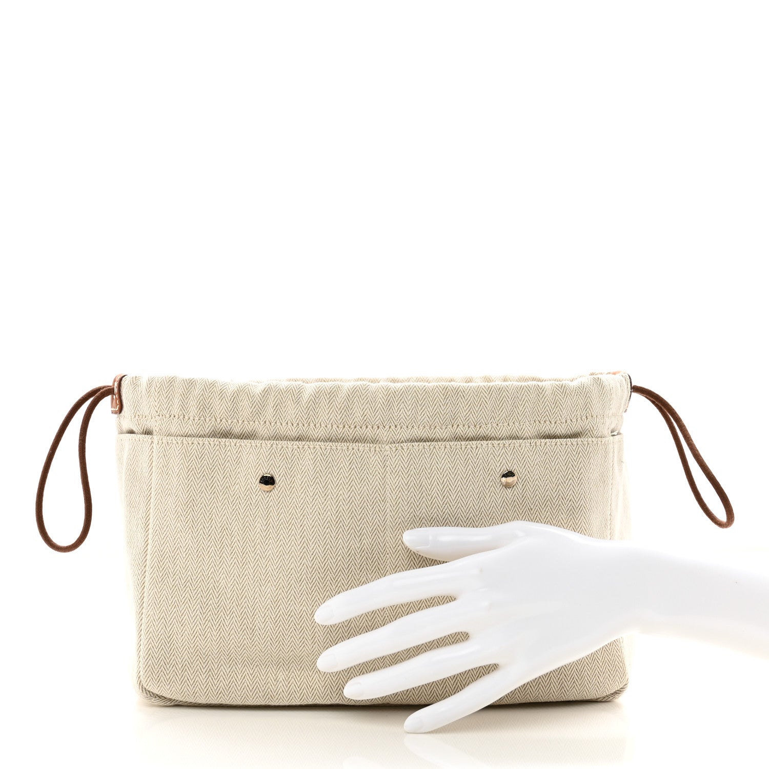 Hermes Canvas Barenia Fourbi 25 MM Pouch Naturel Fauve 2 of 6