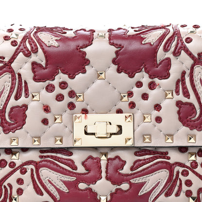 Valentino Garavani Nappa Flower Intarsia Medium Rockstud Spike Shoulder Bag Multicolor 11 of 11