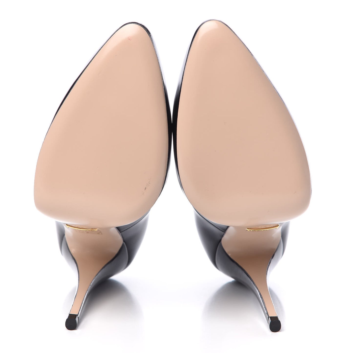 Polished Calfskin Removable Pearly Bow Elaisa Platform High Heel Pumps 37.5 Black