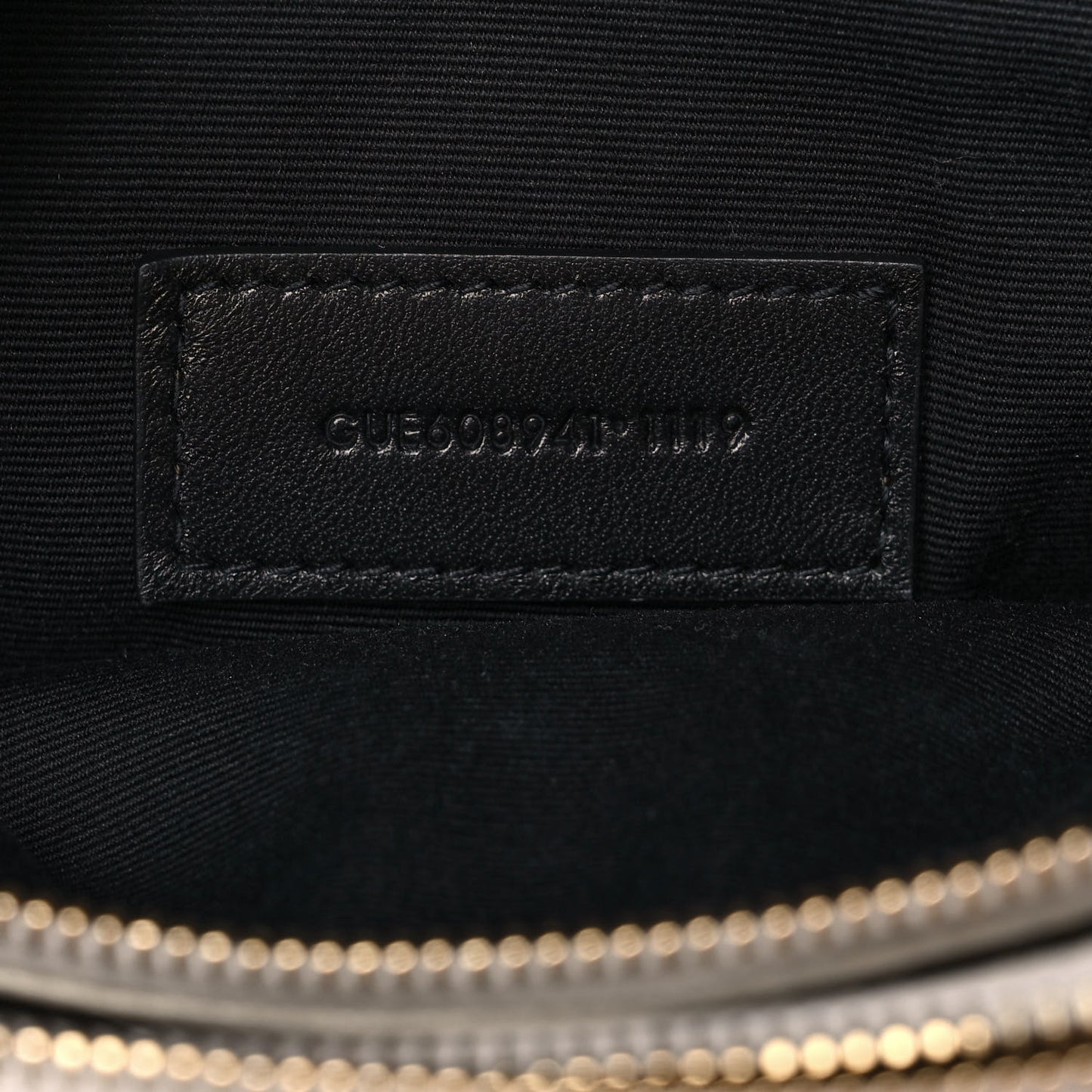 Grained Lambskin Quilted Mini Becky Double Zip Bag Vintage White