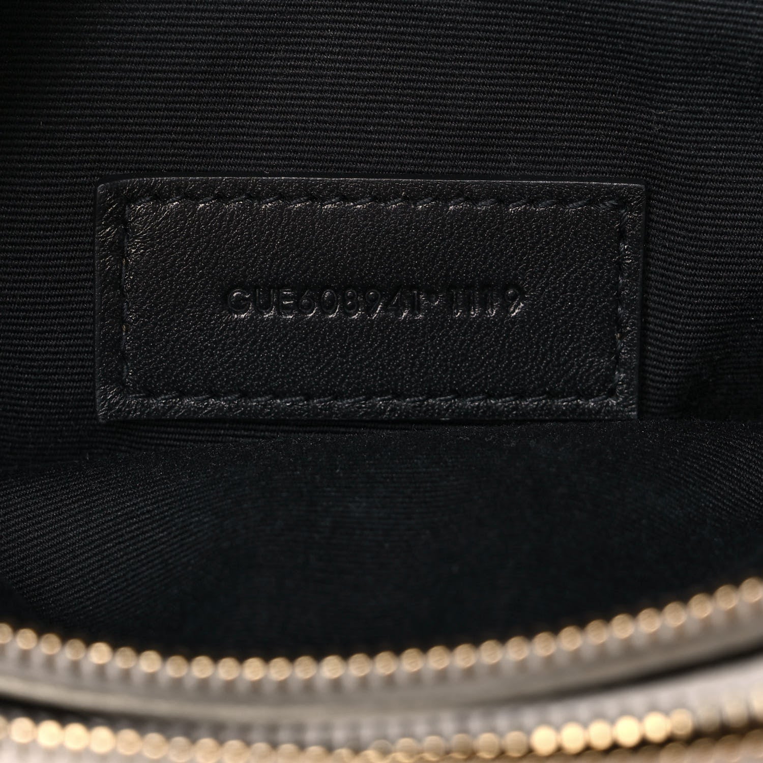 Saint Laurent Grained Lambskin Quilted Mini Becky Double Zip Bag Vintage White 7 of 13