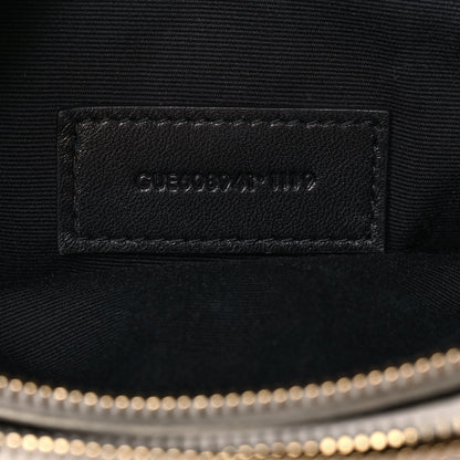 Saint Laurent Grained Lambskin Quilted Mini Becky Double Zip Bag Vintage White 7 of 13