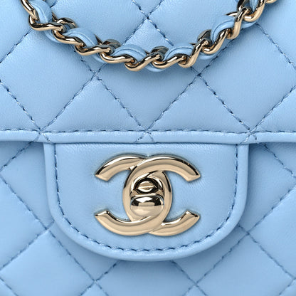 Chanel Lambskin Quilted CC In Love Heart Bag Light Blue 8 of 9