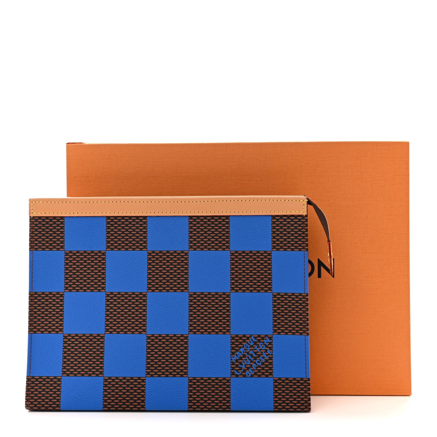Louis Vuitton Damier Pop Pochette Voyage MM Blue 9 of 9