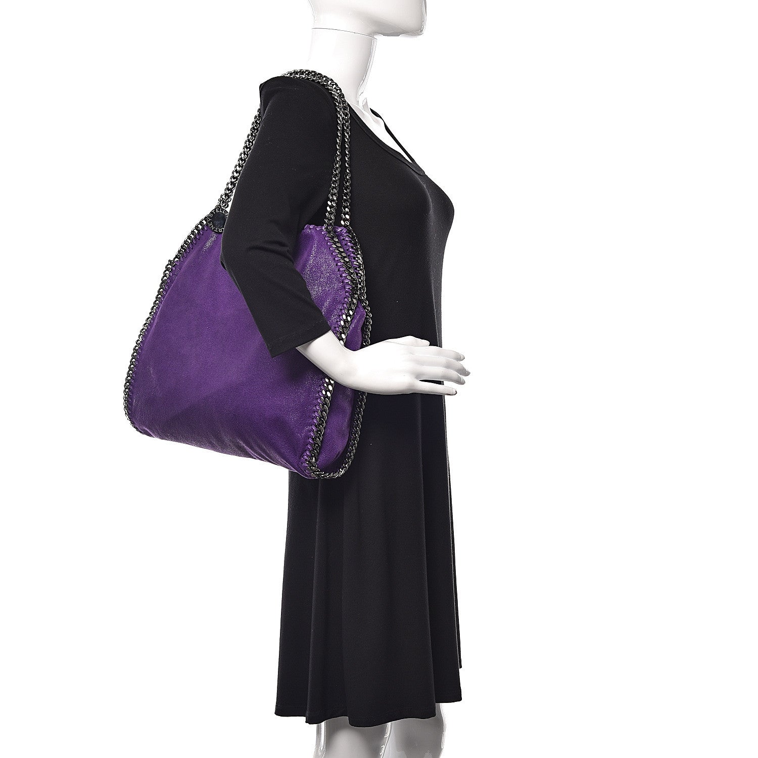 Stella McCartney Shaggy Deer Small Falabella Tote Purple 2 of 10
