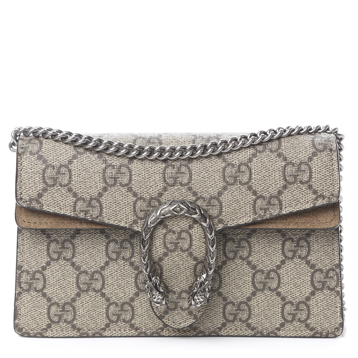 GG Supreme Monogram Super Mini Dionysus Shoulder Bag Taupe